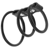 Ensemble de trois anneaux péniens flexibles reliés – Darkness — produit seul sur fond blanc