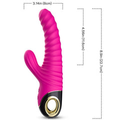 Vibromasseur rabbit Eternity rechargeable – Armony — fuchsia sur fond blanc
