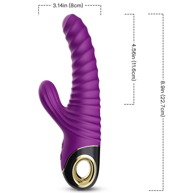Vibromasseur rabbit Eternity rechargeable – Armony — violet sur fond blanc