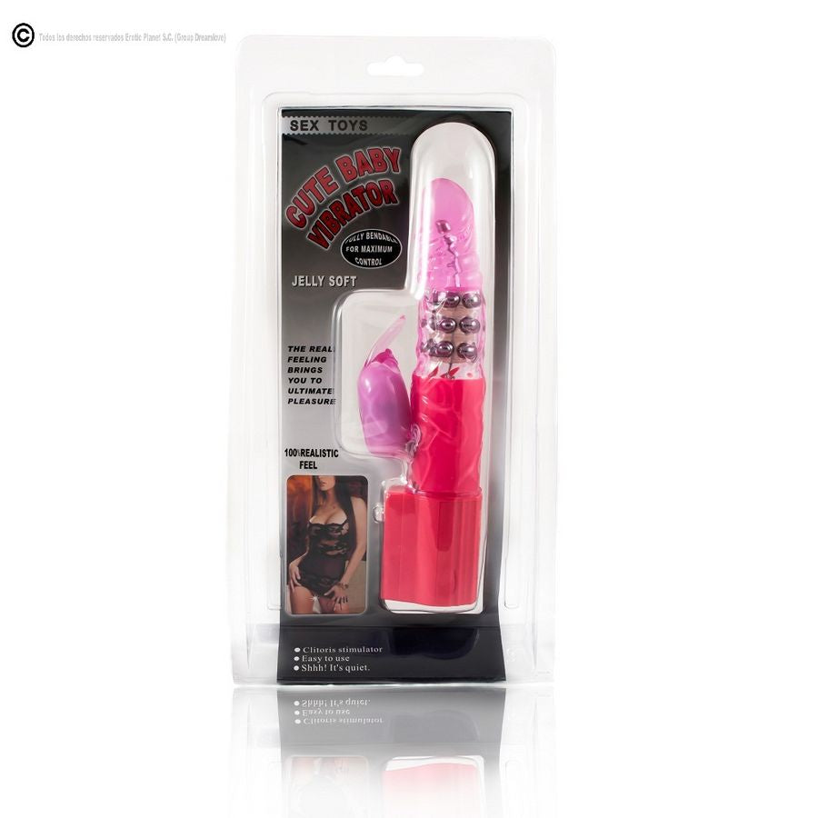 Vibromasseur rabbit rotatif rose de Baile — emballage