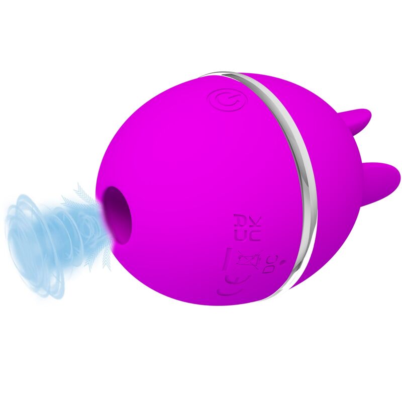 Stimulateur Gemini Ball violet à pulsations – Pretty Love