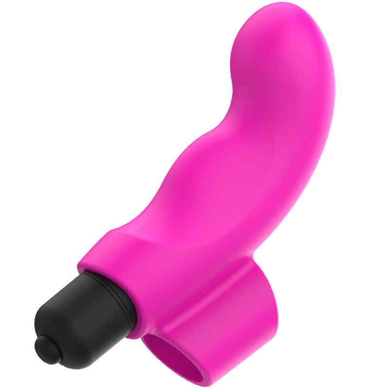 Vibromasseur de doigt rose néon à piles – Ohmama