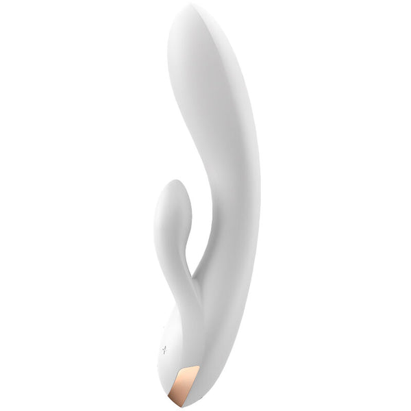 Vibromasseur rabbit Double Flex – Satisfyer – Blanc