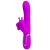 Vibromasseur rabbit Papillon 4 en 1 – Pretty Love – Fuchsia