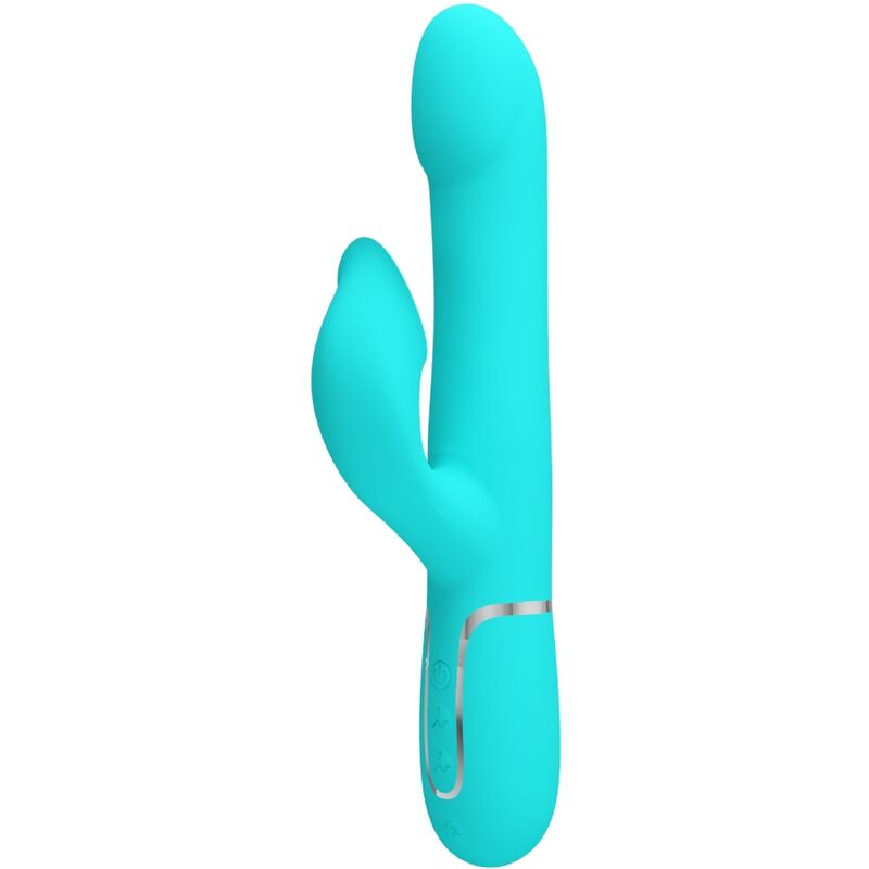 Vibromasseur rabbit Rabbit à perles – Pretty Love – Vert aqua
