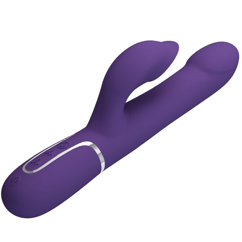 Vibromasseur rabbit Zalin violet rechargeable – Pretty Love